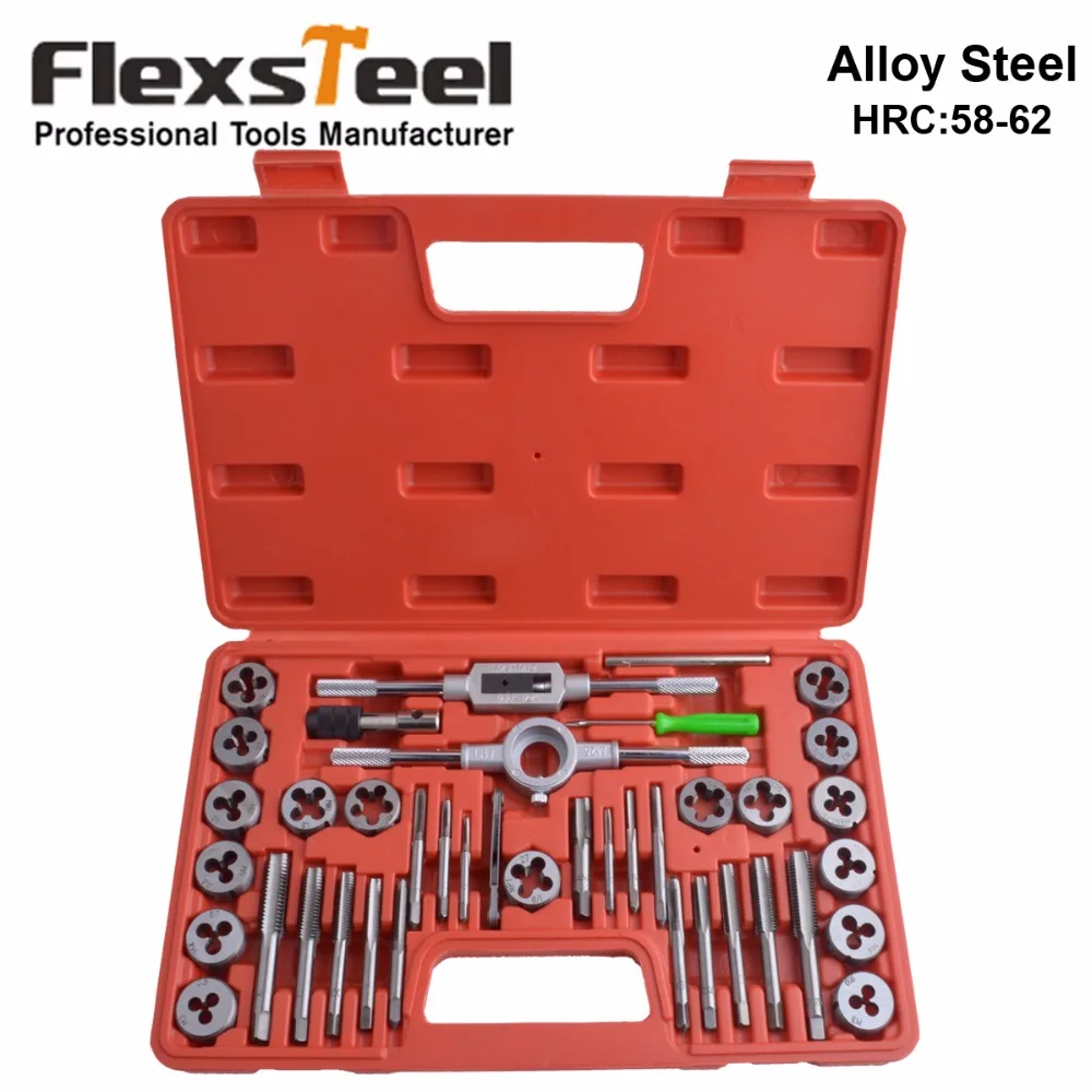 Flexsteel для выведения токсинов, 40 шт легированной стали 58-62HRC крана и набора пресс-форм, 9/20/40 шт. Метрическая гаечный ключ инструменты для резьбы умирает держатель для профессионального использования