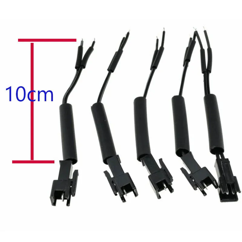 10 шт./лот электропровод (штекер) с термоусадочной трубкой 3 2 мм для светодиодной