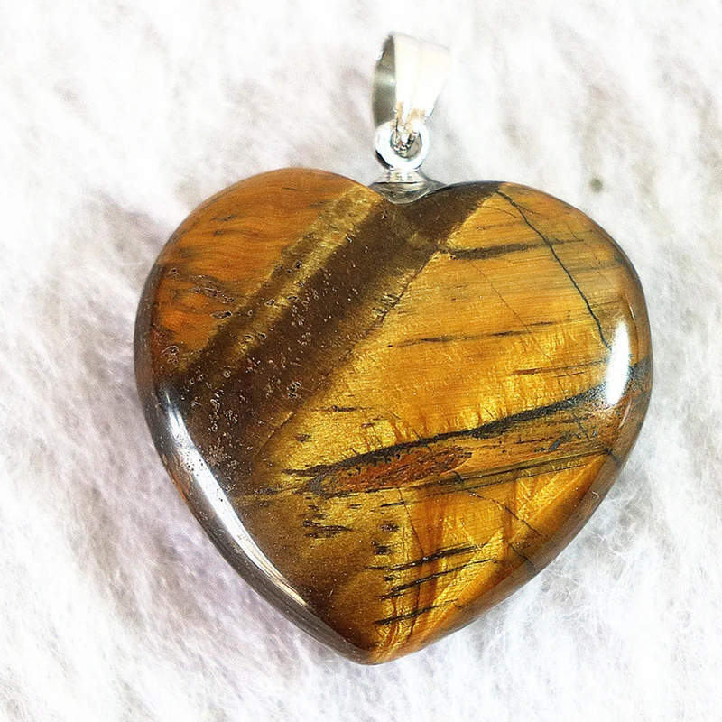 Charms tiger eyeSs stone 25*30mm heart shape pendant accessories hot sale 2/pcs wholesale price diy jewelry B828 | Украшения и