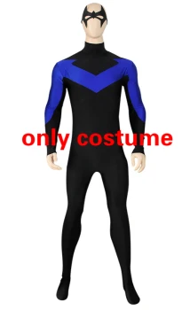 only costume BERMANWIN высокого качества на заказ Робин член Грейсон костюм найтвинга костюм супергероя из спандекса Хэллоуин Косплей Костюм - Цвет: only costume