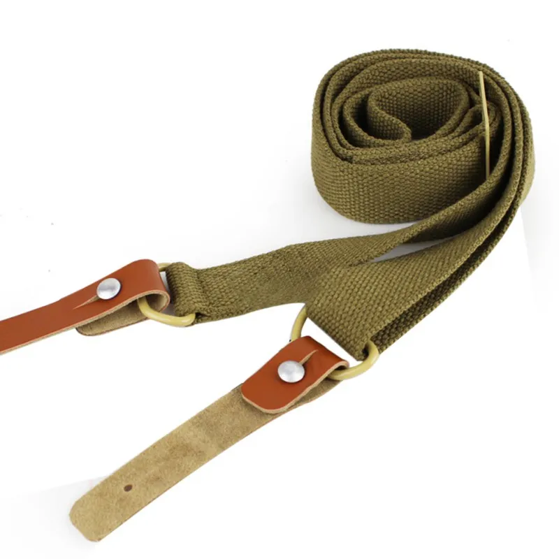 

3 Colors Original Gun Sling Airsoft Military Hunting Adjustable Leather Tactical AK Rifle Strap Survival Belt Hunting Accessorie