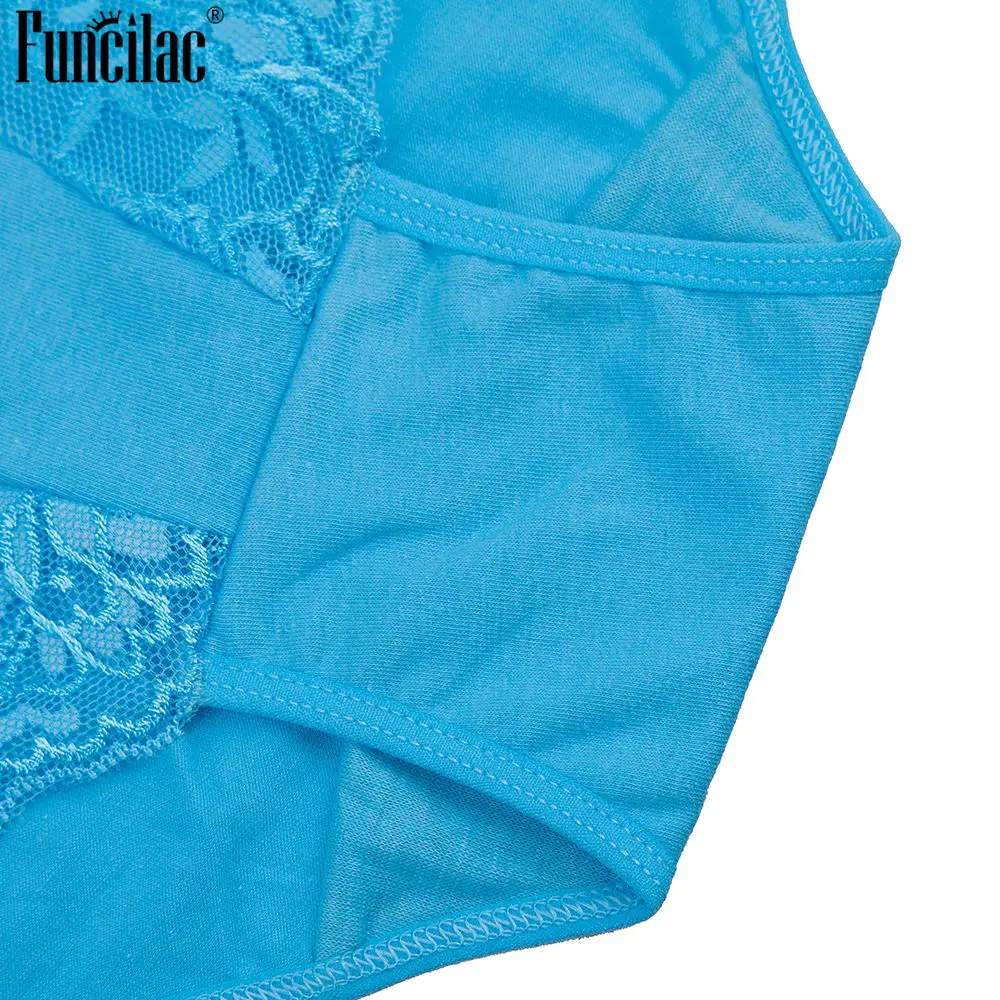 FUNCILAC женские сексуальные кружевные хлопковые трусы нижнее белье мягкие