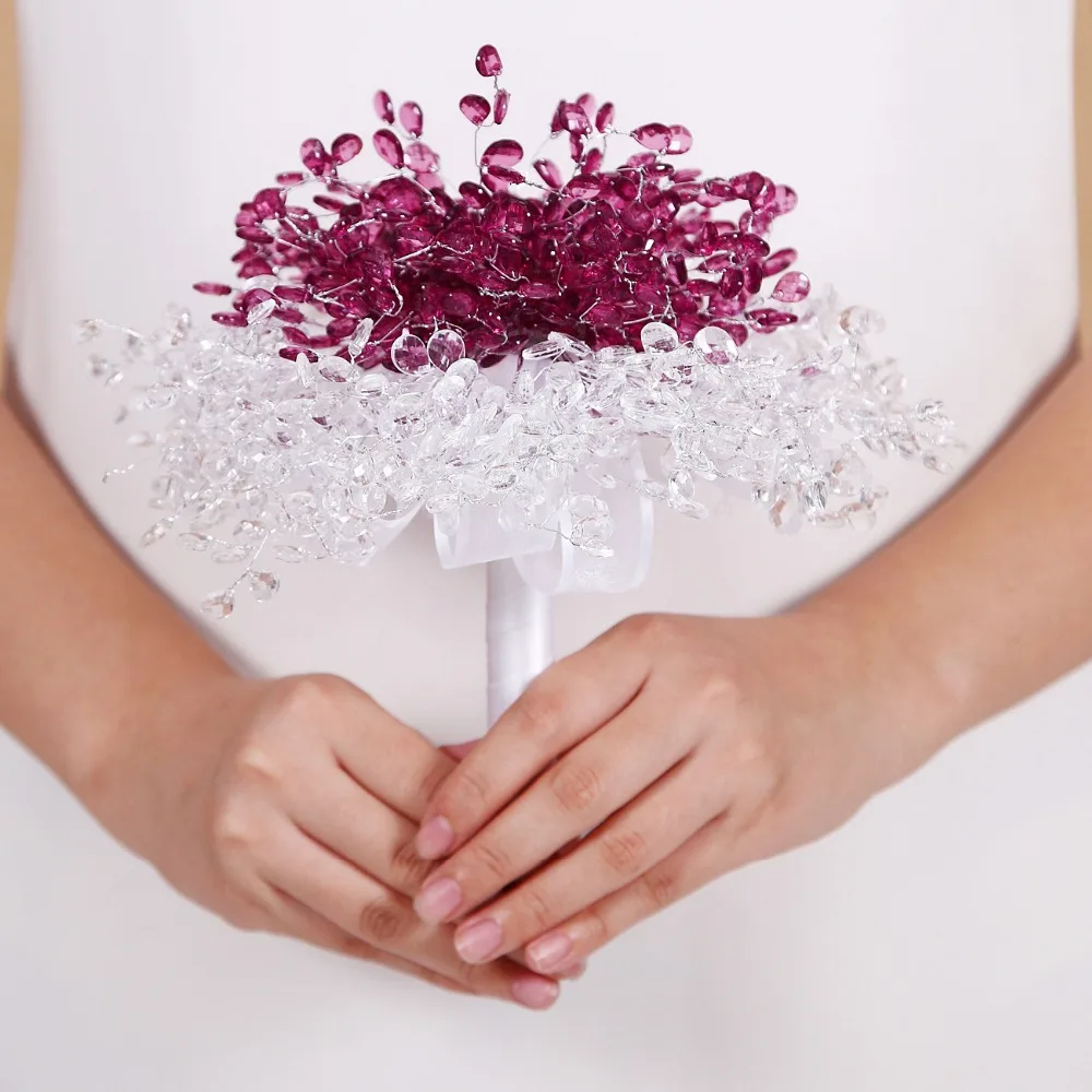 Crystal Wedding Bouquet Handmade Diamond Accessories Romantic Flowers Bouquets For Brides | Свадьбы и торжества