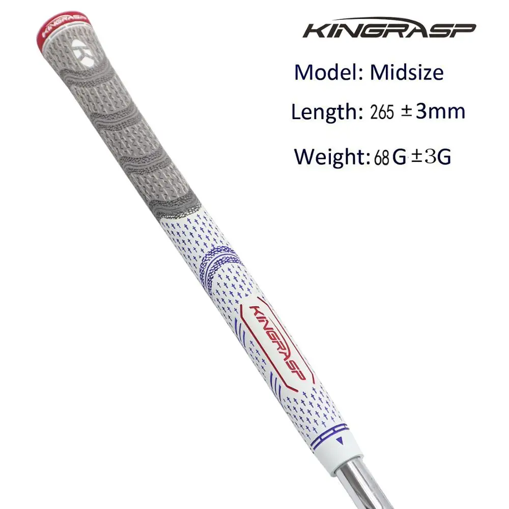 White Red Midsize KINGRASP 13 шт. из искусственной кожи смерти захват гольф-клуба три размера Стандартный Средний размер и более размер захваты для гольфа - Цвет: White Red Midsize