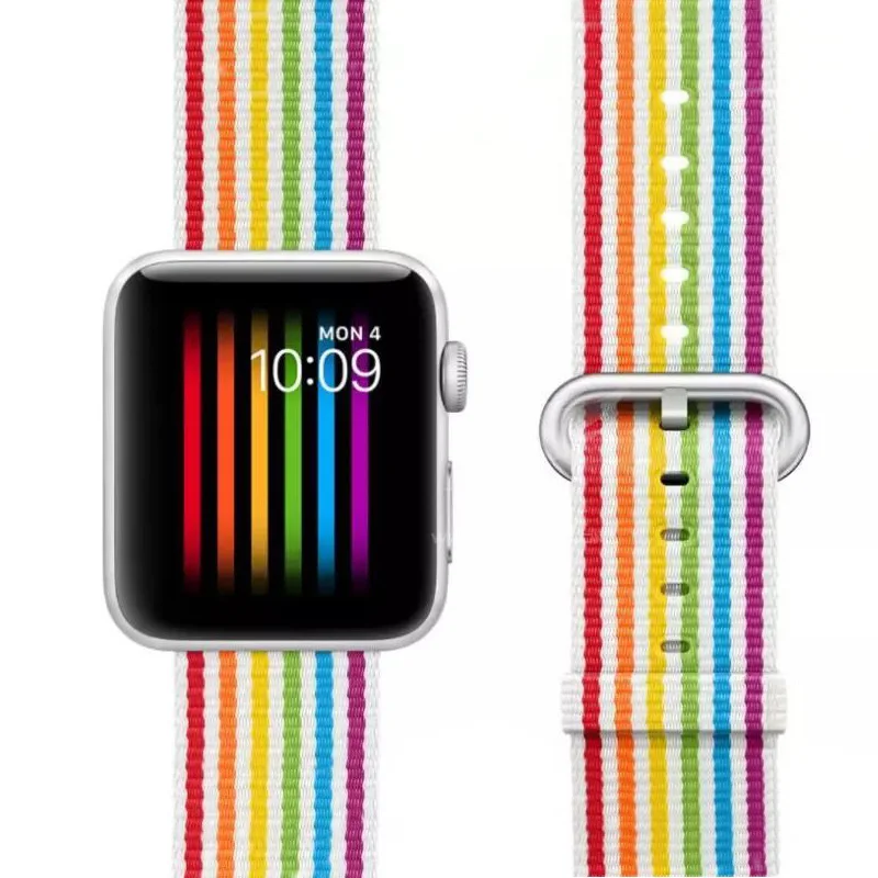 

NATO Nylon Watchband Strap for Apple Watch Straps Canvas Band for Iwatch 3/2/1 38mm 42mm Bracelet Buckle 22cm a ALK VISION LB039