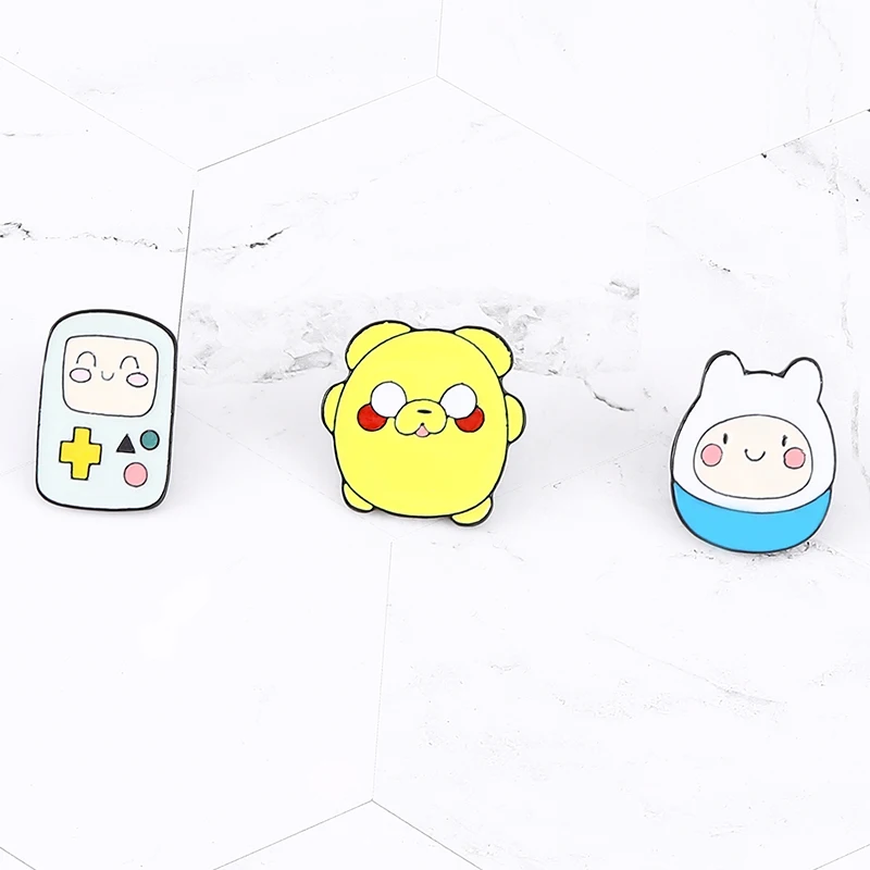 Заколки с героями мультфильмов Время приключений для мальчиков и девочек