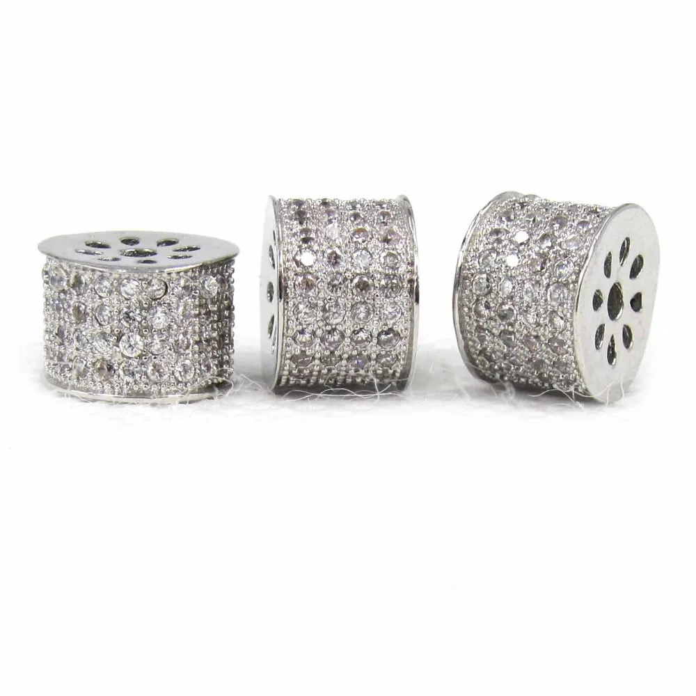 Новые Позолоченные мозаичные циркониевые латунные бусины 6 5*10 мм в форме трубки