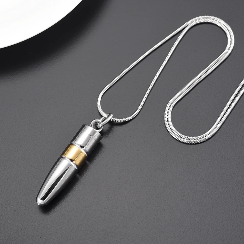 Большая емкость Ash держатель пуля кулон праха контейнер мужские Мемориал Jewelry