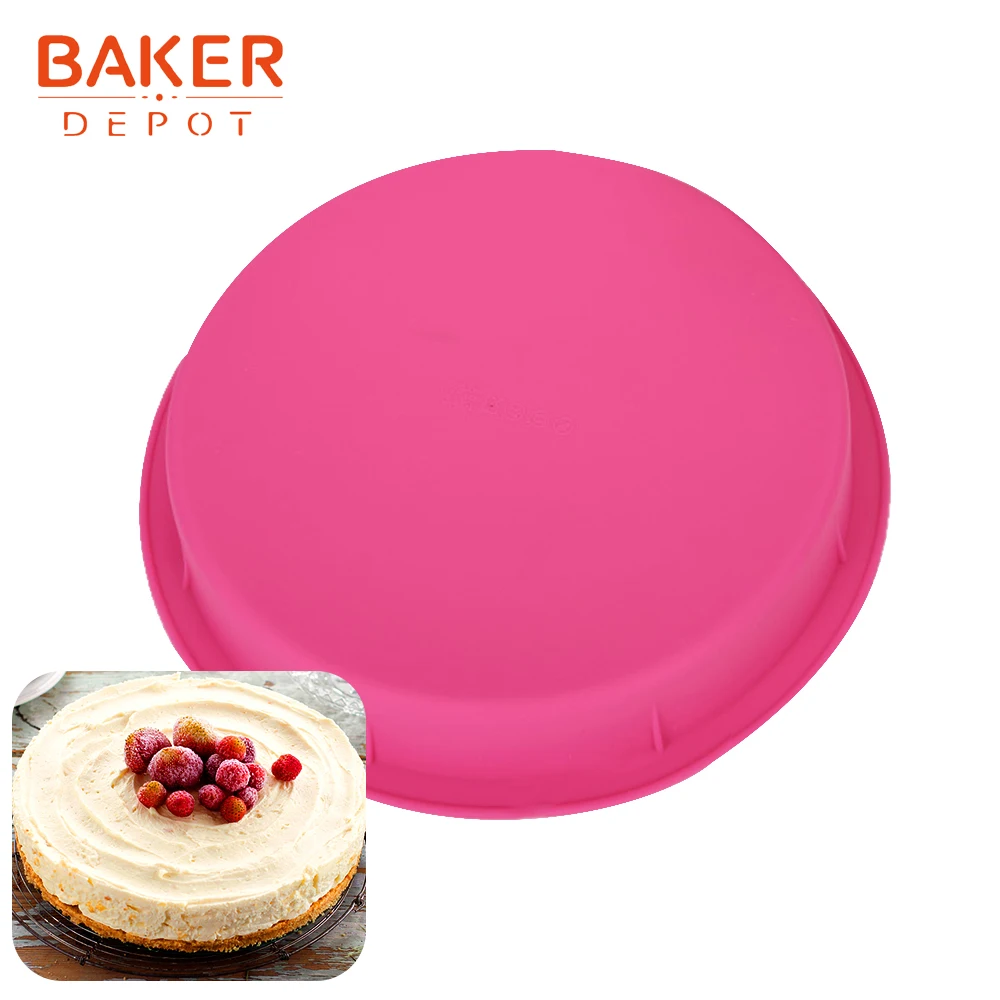 BAKER DEPOT 8 дюймов силиконовая форма для торта Круглый Большой торт Кондитерская выпечка Форма Большая насадка для декорирования тортов хлебная выпечка diy День рождения Свадебная вечеринка