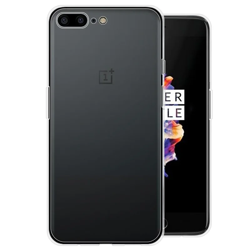 OnePlus 5 силиконовый чехол One Plus задняя крышка мягкая TPU прозрачный Чехлы для