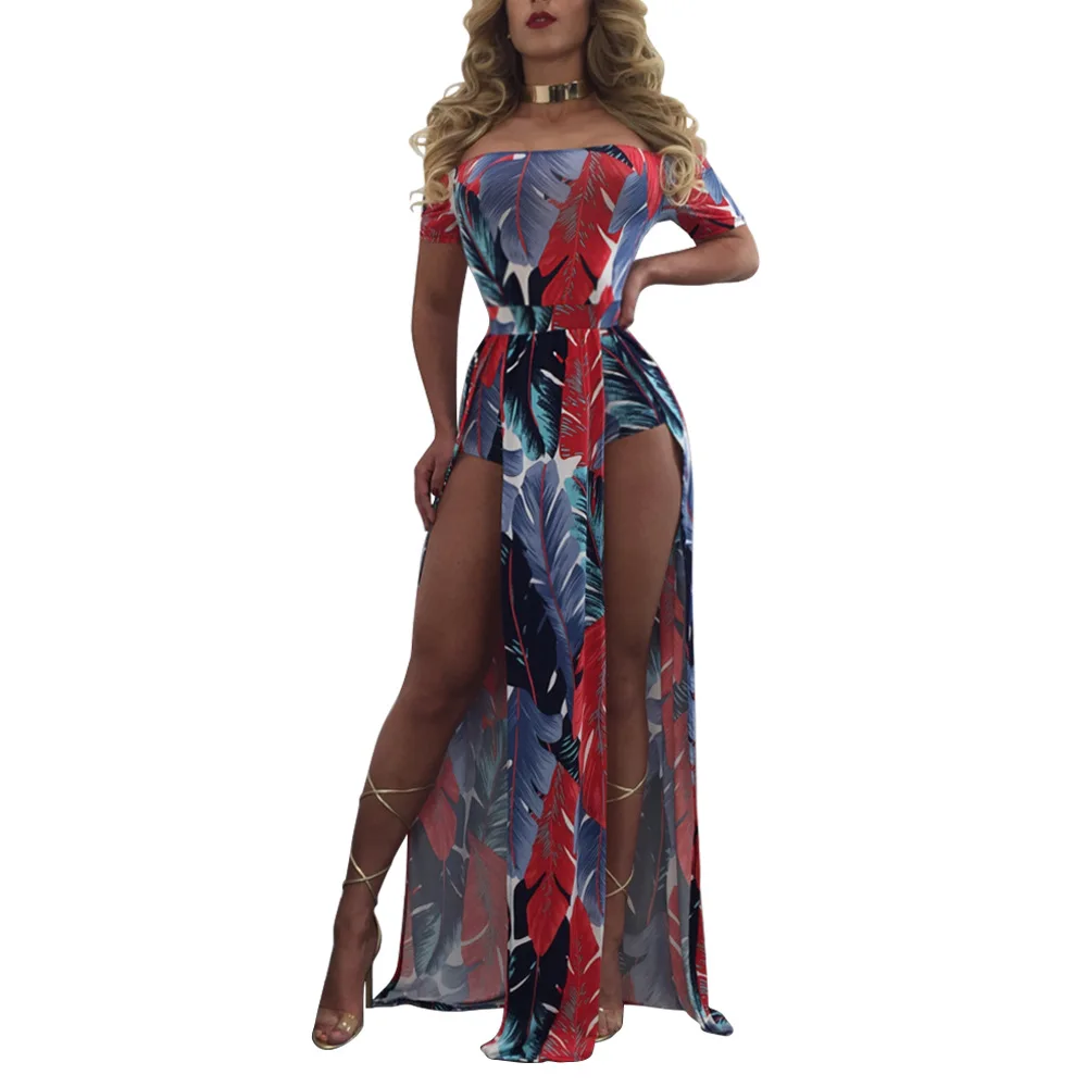 Платье женское летнее с коротким рукавом и цветочным принтом вырезом лодочкой