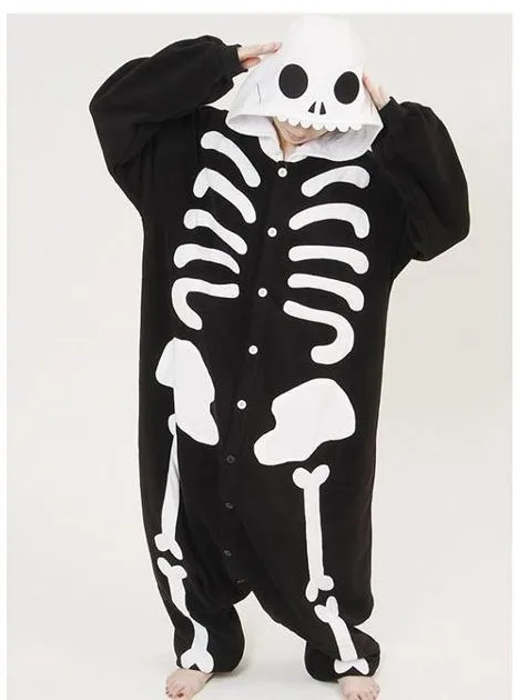 Дизайнерская Пижама для взрослых с рисунком скелета косплей все в одном унисекс