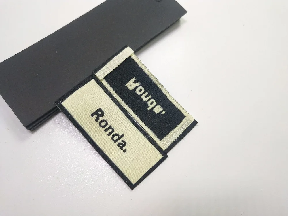 Бесплатная доставка тканая этикетка одежда на заказ Основная рубашки шею сзади