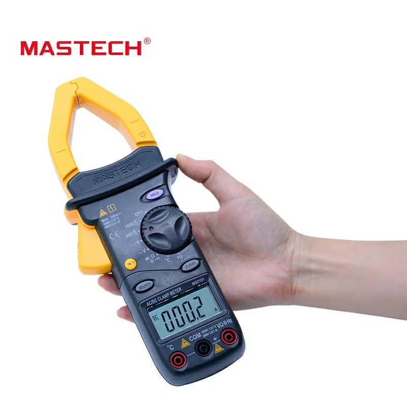 Цифровой клещи MASTECH MS2101 AC/DC 1000A DMM Hz/C измеритель емкости частоты и температуры|meter