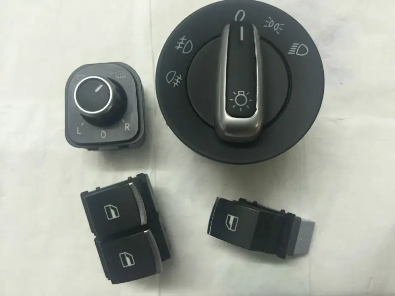 4/комплект хромированные фары окна зеркало кнопка переключения 5K3959857 5ND941431A 5ND959565A