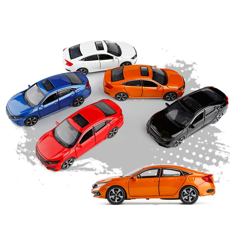 1/32,, HONDA, новинка, CIVIC, игрушечные машинки, металлическая игрушка, литые под давлением машины, модель автомобиля, звук и светильник, игрушки для детей, подарок для мальчиков