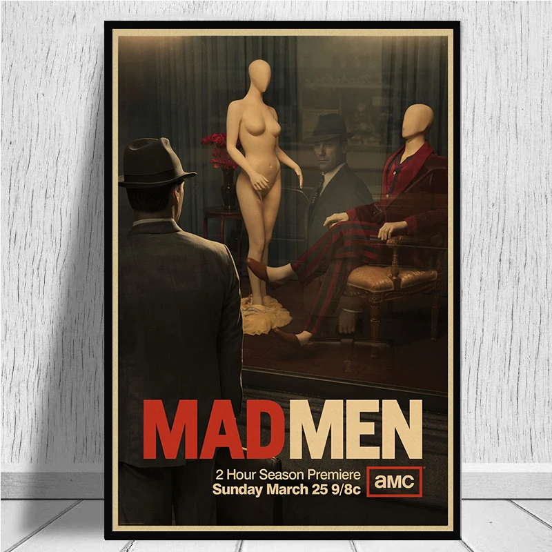 Mad men классический фильм крафт-бумага Ретро стиль декоративная печать на крафтовой бумаге настенная живопись наклейки для дома плакаты
