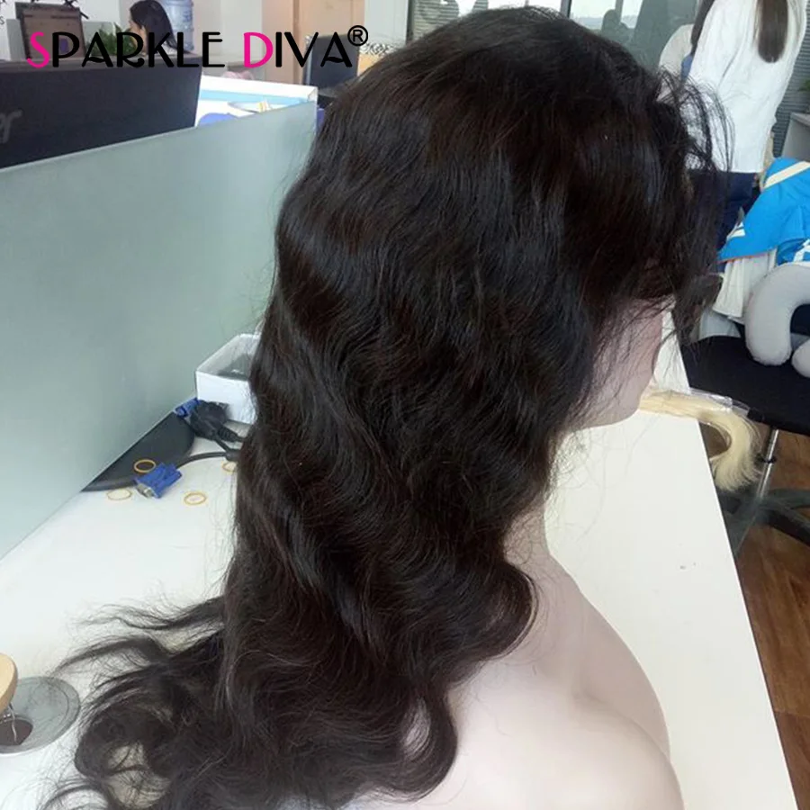 Объемная волна 360 Синтетические волосы на кружеве al парик бразильский