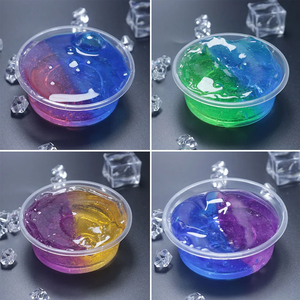 DIY прозрачные слизи игрушки красочные пушистые Ароматические снятие стресса