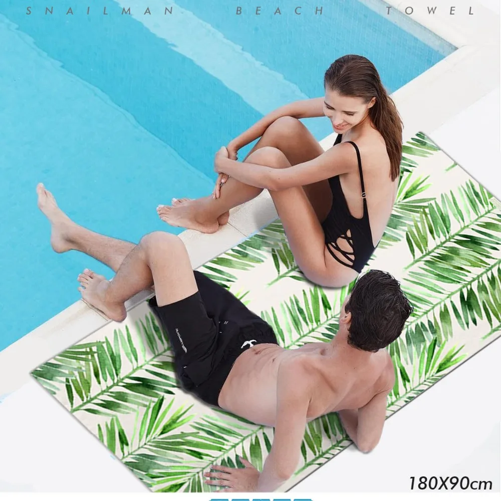Брендовое пляжное полотенце из микрофибры для путешествий пикника Палм дайвинга