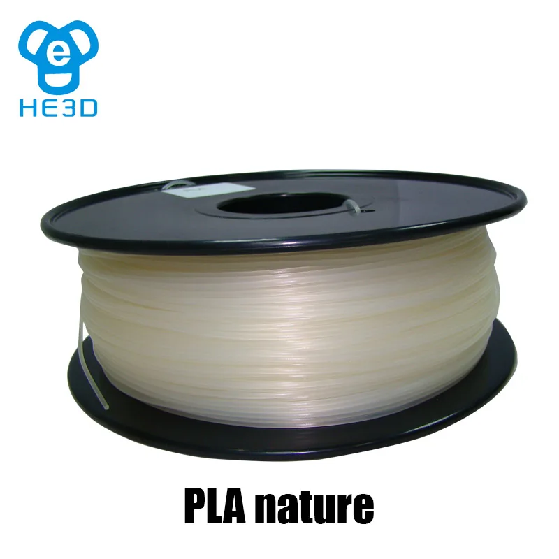 Высококачественный HE3D 1 кг Reprap 3D принтер PLA 75 мм Филамент прозрачный цветной