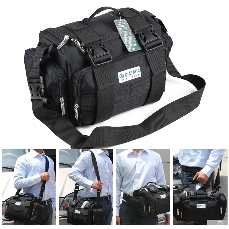 LAOA 15 Inch Double Layers Tools Bag Waterproof Electrician Repair Bags Shoulder Tour Bag Oxford Wear-resisting  Bag