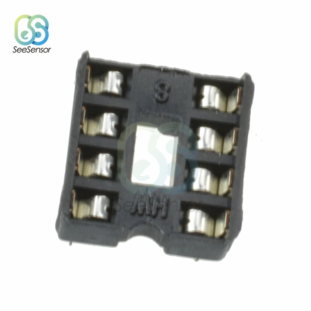 10 шт./лот 2 54 мм 8 Pin DIP 8DIP IC Socket Adapter паяльный Тип коннектор|Соединители| |