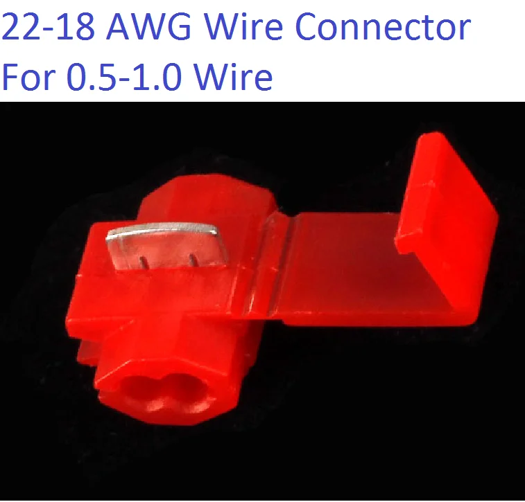 20 шт./лот красный 801P3 G12 быстроразъемный обжимной терминал 22 18 AWG проводной