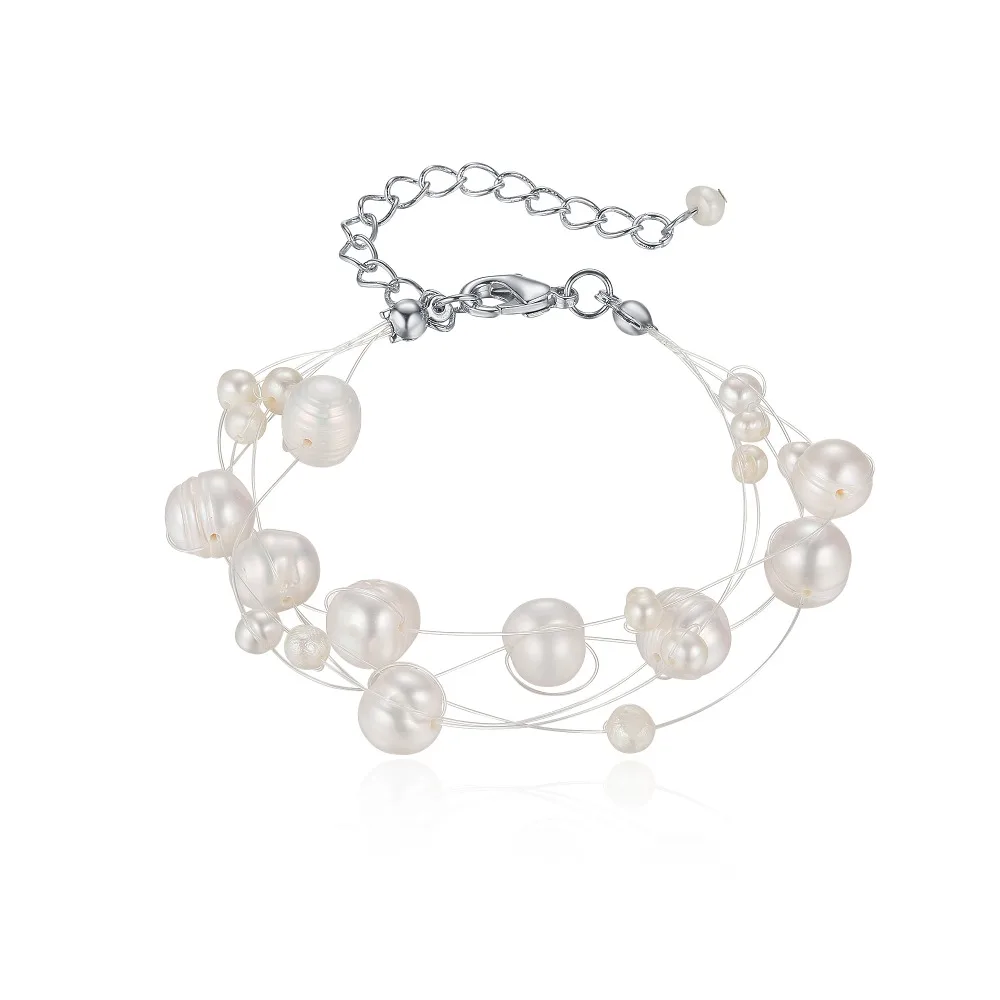 Пресноводный жемчуг натуральный круглый Бусины Ювелирные наборы для Для женщин