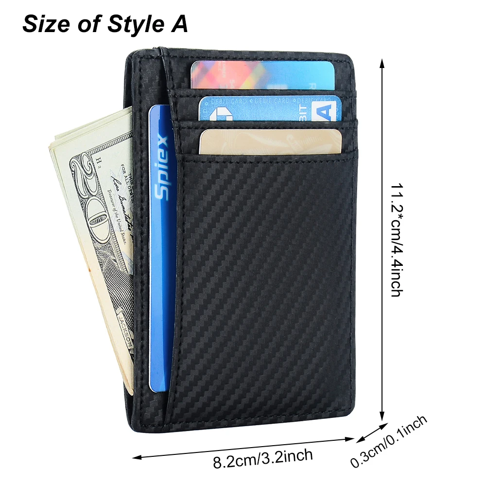 Мужской RFID блокирующий кредитный держатель для карт из искусственной кожи