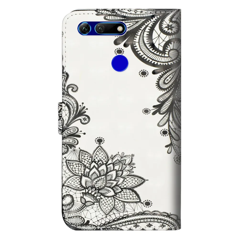 Флип чехол Кожаный для телефона huawei honor 8C просмотра 20 случае милый кошелек задняя
