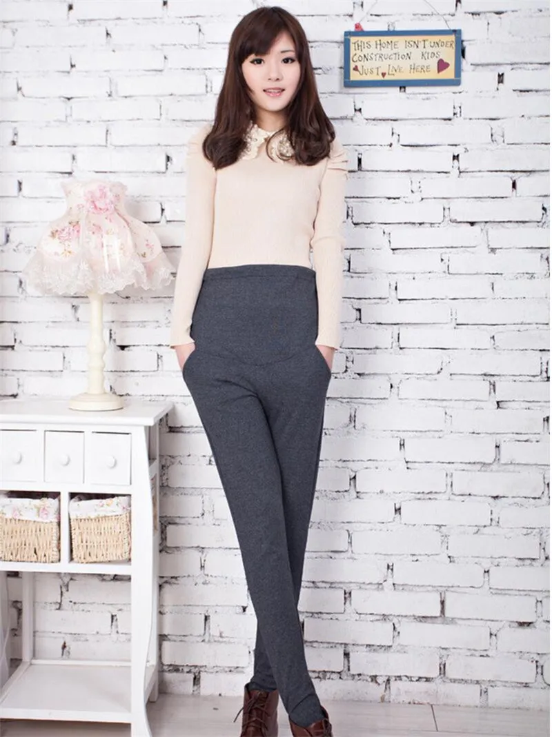 Весенне-осенние облегающие леггинсы для беременных поддерживающие живот брюки