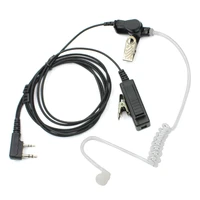 2pin covert air tube ptt mic earpiece headset k head earphone for baofeng walkie talkie uv 5r bf 888s retevis h777 rt22 dm 1801