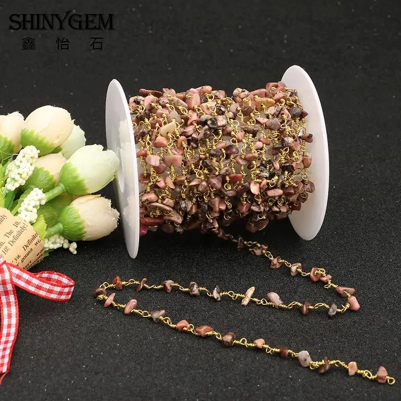 5 метров Малый четки цепи Медь золото Цвет провод обернутый DIY цепочку для