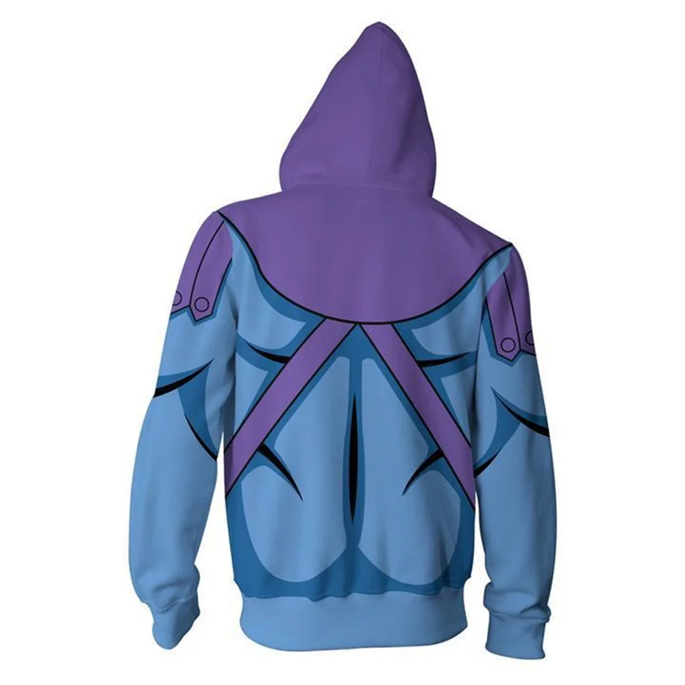 He-Man, косплей костюм, 3D принт, толстовки на молнии, свитер с капюшоном, модная мужская и wo мужская куртка в стиле аниме