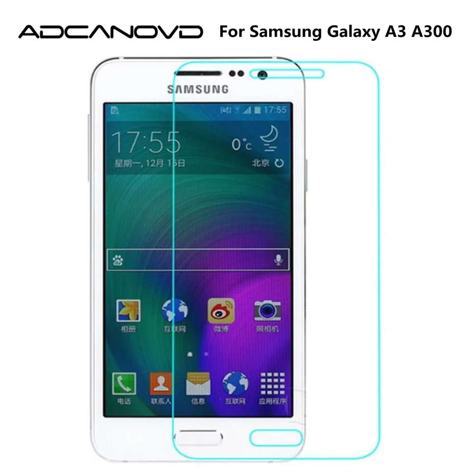 2 шт. ультра-Тонкое защитное стекло для Samsung Galaxy A3 A300 защита экрана закаленное на