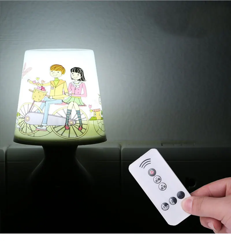 Creative LED light control night plug remote cup lights children's Baby Bedroom bedside lamp for corridor toile 80922 Лампы и