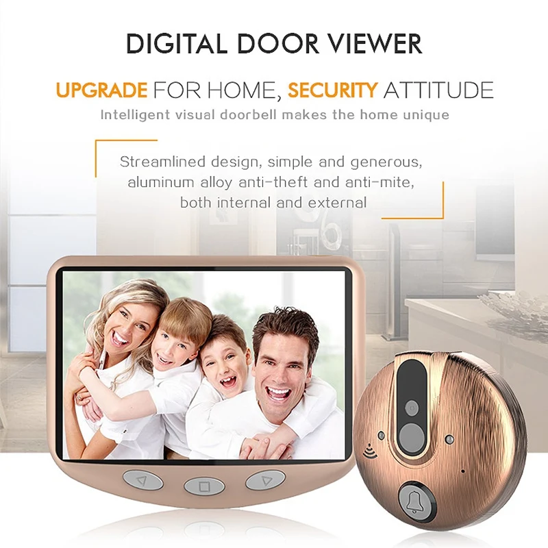 4 3 Inch ЖК Цвет Экран видео-глаз дверной глазок ИК-прибор ночного видения