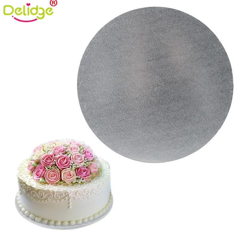Delidge 2 Sizes Round Cake Stand Mat Wooden Display Board Strong Base Wedding Birthday Holder Dropshipping | Дом и сад