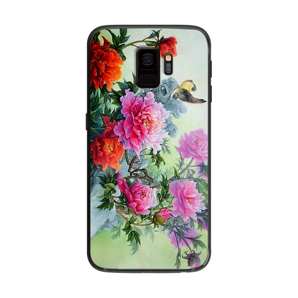 Мягкий чехол для телефона с изображением пиона маргаритки кактуса samsung Galaxy S6 S7 S8 S9