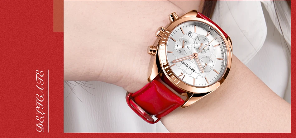 MEGIR, женские часы, Топ бренд, роскошные женские часы, Montre Femme,, модные розовые кварцевые женские часы, подарок для влюбленных, Relogio Feminino