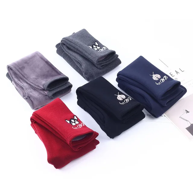 Осень зима 2019 леггинсы для девочек плотные длинные вельветовые штаны с рисунком