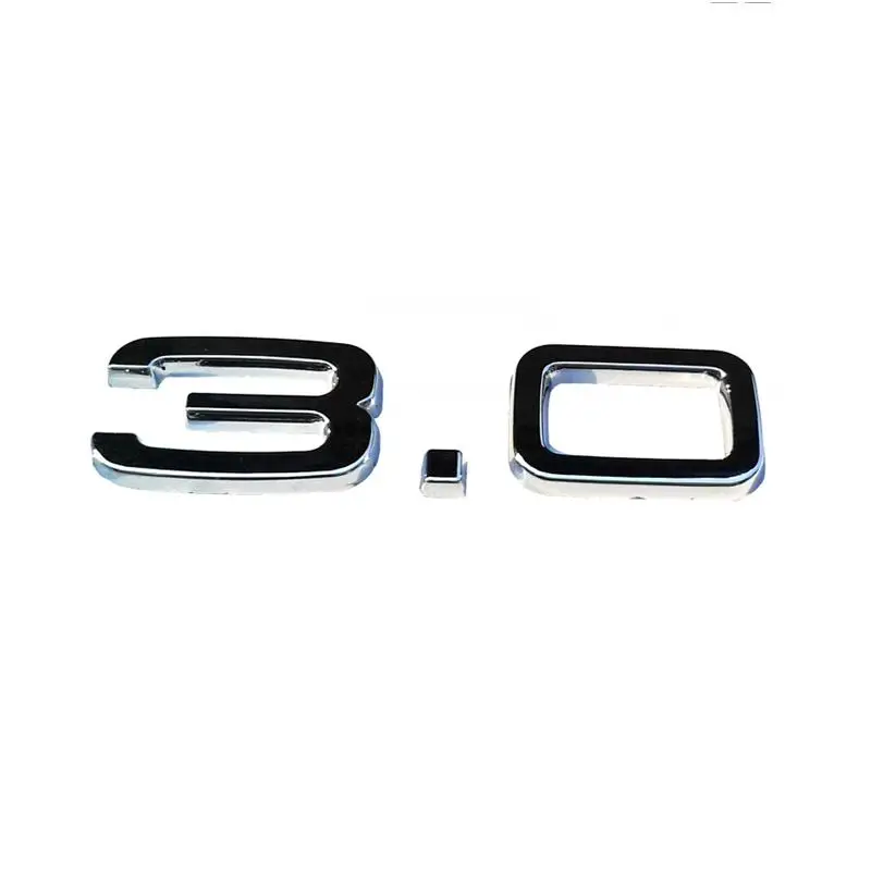 

100pcs/Lot ABS 3.0 Chrome Badge Emblem 3d Car Sticker Logo