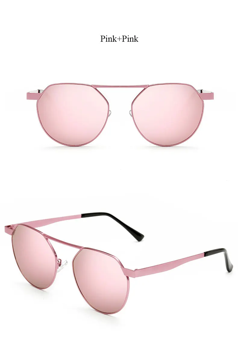 VictoryLip Round Flat Top Sunglasses Women 2017 Cool New Fashion Brand Designer UV400 Sun Glasses Female Metal Frame | Аксессуары для