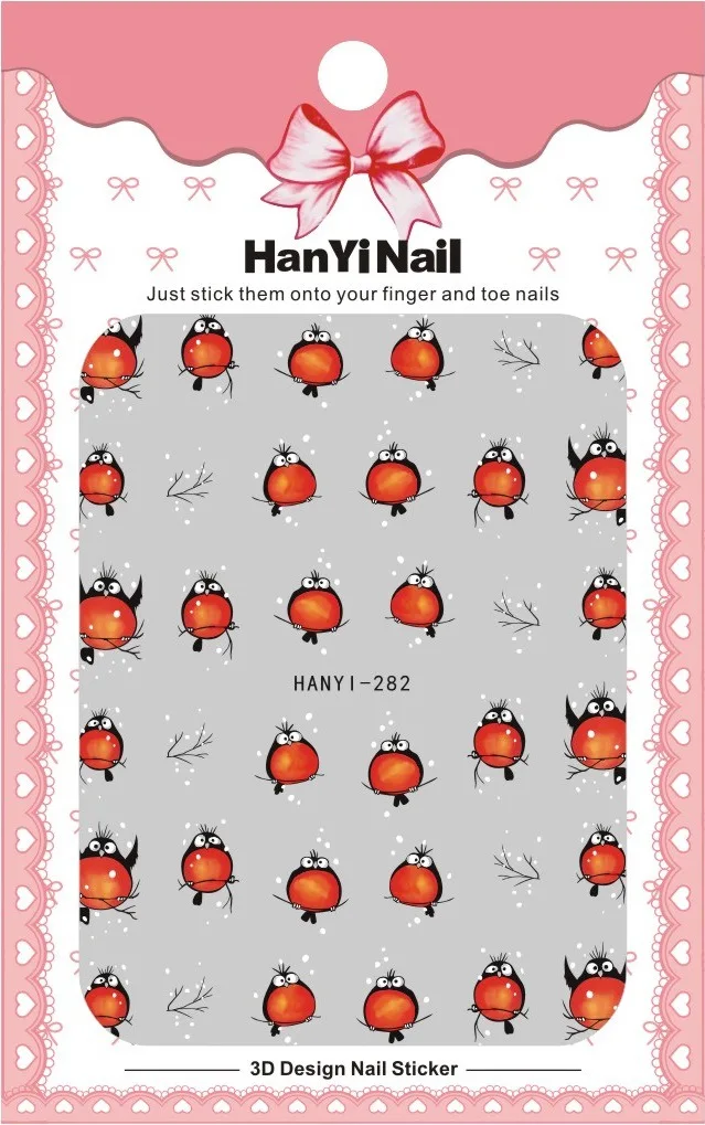 1 шт. решетки Божья коровка животные Дизайн стикеры 3D на ногти Nail Art клейкие наклейки DIY Фольга Маникюр дизайн ногтей наклейки украшения