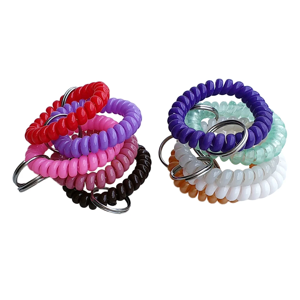 10 шт. наручный браслет брелок цепи для спорта на открытом воздухе спиральная