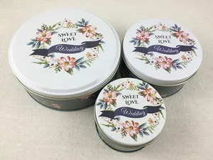 3 шт.компл. Новое поступление! Круглая пищевая коробка для печенья, жестяная коробка для хранения, мини-коробка для таблеток, коробка для ювелирных изделий, бесплатная доставка