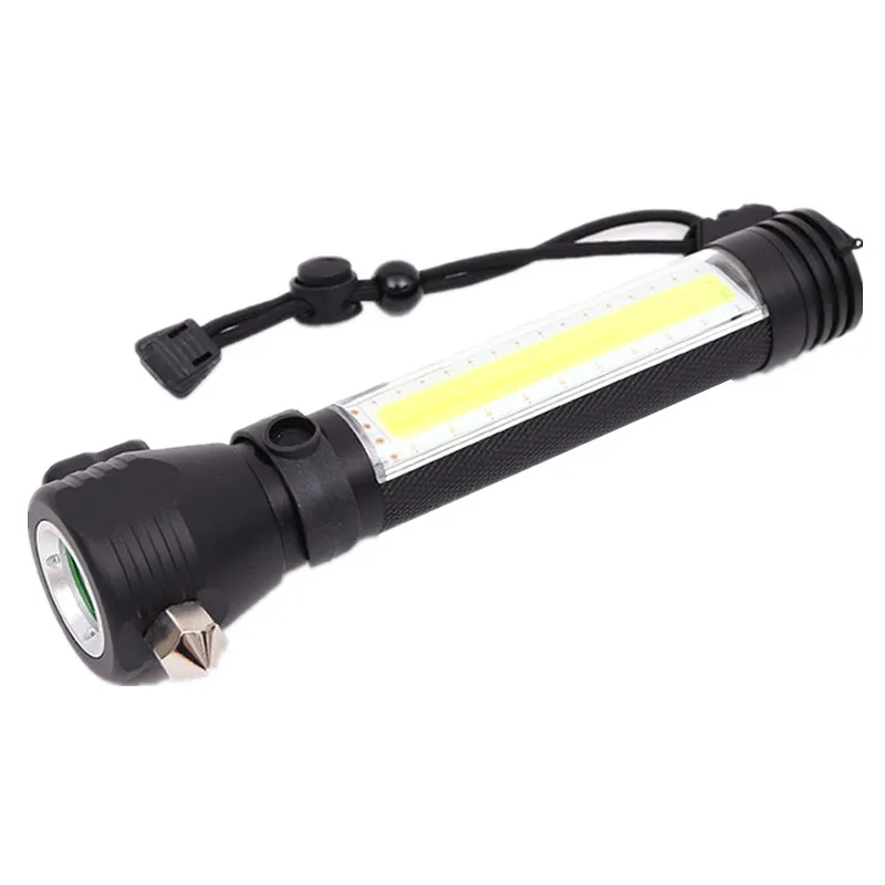 Multifunctional Safety Hammer Flashlight Outdoor Emergency Rescue Tool Lamp For Hiking Traveling Portable Lamps Torches Lights | Лампы и