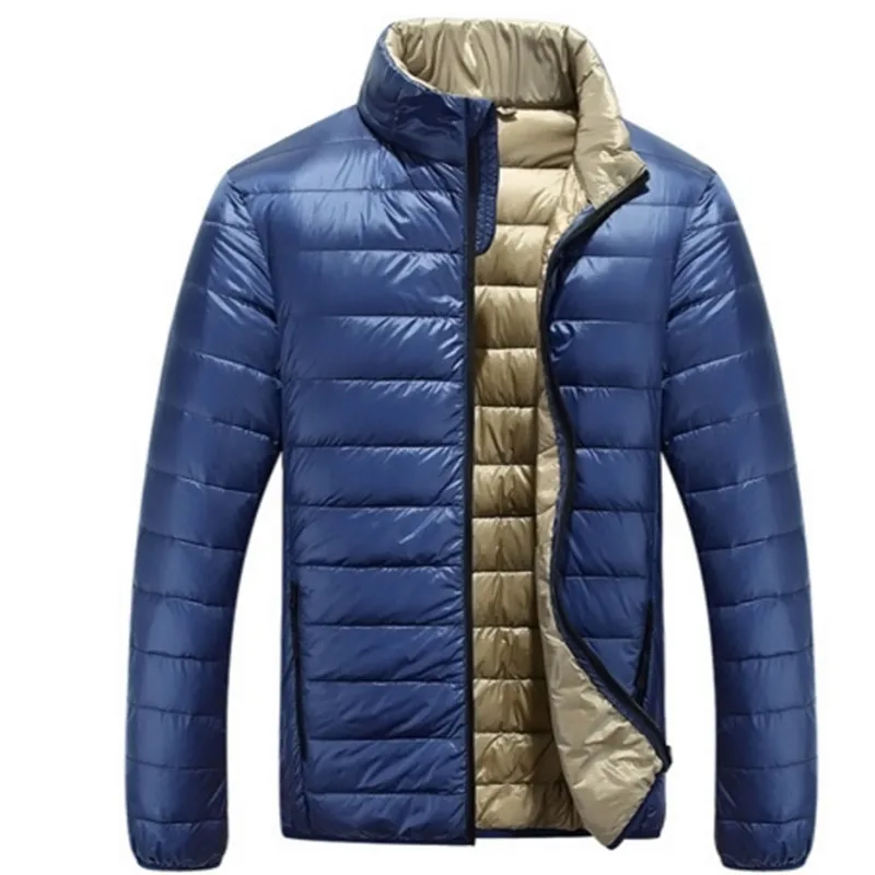 Мужской осенью и зимой пальто легкий Duck Solid стеганые куртки Для мужчин OvercoatsCasual