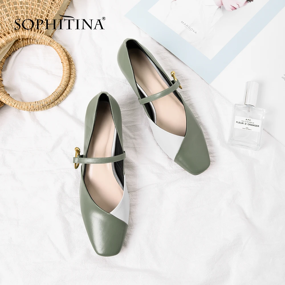 SOPHITINA/Новые повседневные туфли лодочки Модные удобные из натуральной кожи на